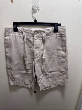 Banana Republic Men’s 100% linen Drawstring Shorts in Light Beige size 32